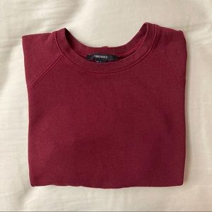 Forever 21 Boxy Cropped Crewneck Sweatshirt